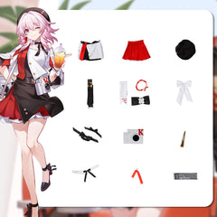 Game Honkai March 7th White Dress Set Outfits Cosplay Costume Halloween Suit