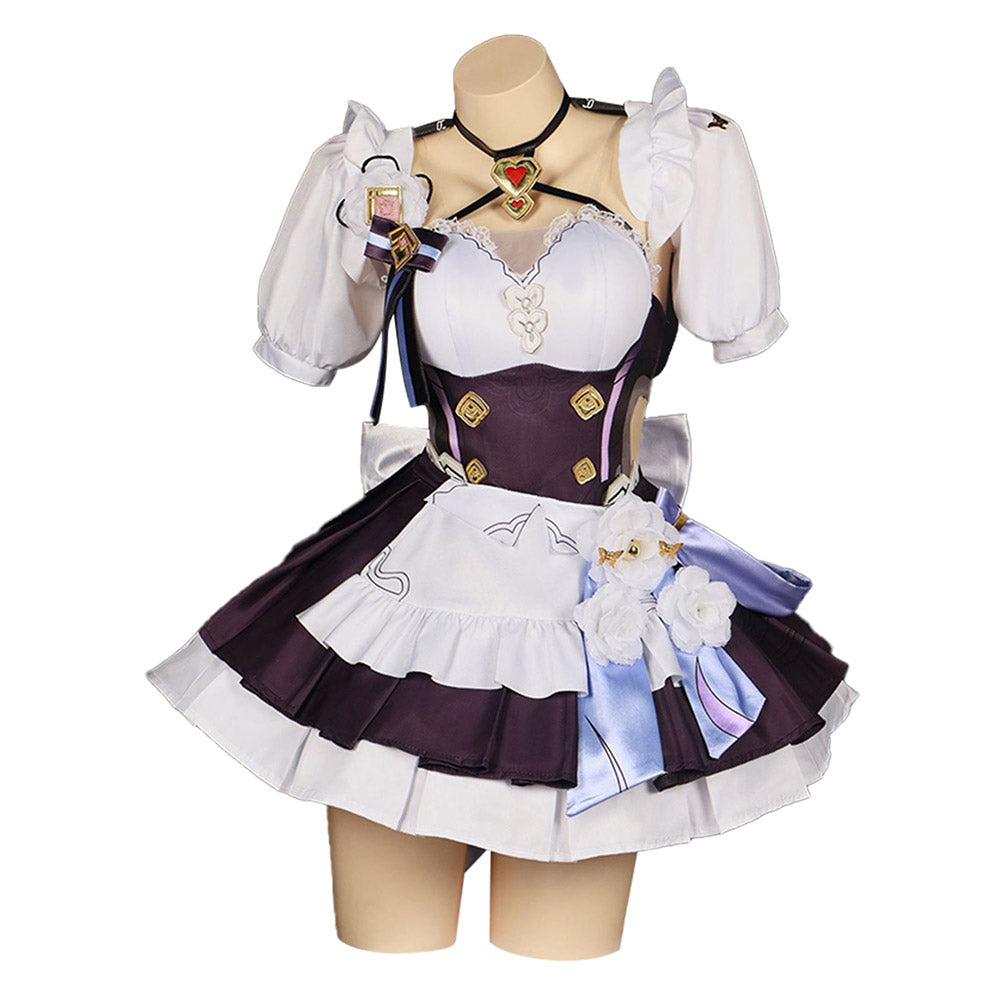 Game Honkai: Star Rail 2023 Elysia White Lolita Dress Outfits Cosplay Costume Halloween Carnival Suit