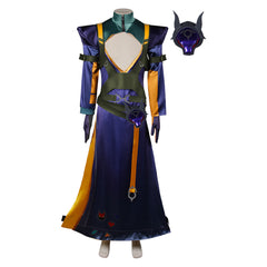 Game League of Legends LoL Yone Purple Outfits Cosplay Costume Halloween Carnival Suit