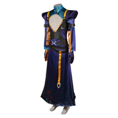 Game League of Legends LoL Yone Purple Outfits Cosplay Costume Halloween Carnival Suit