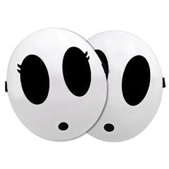 Game Mario Tennis ACE Shy Guy White Latex Mask Cosplay Accessories