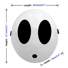Game Mario Tennis ACE Shy Guy White Latex Mask Cosplay Accessories