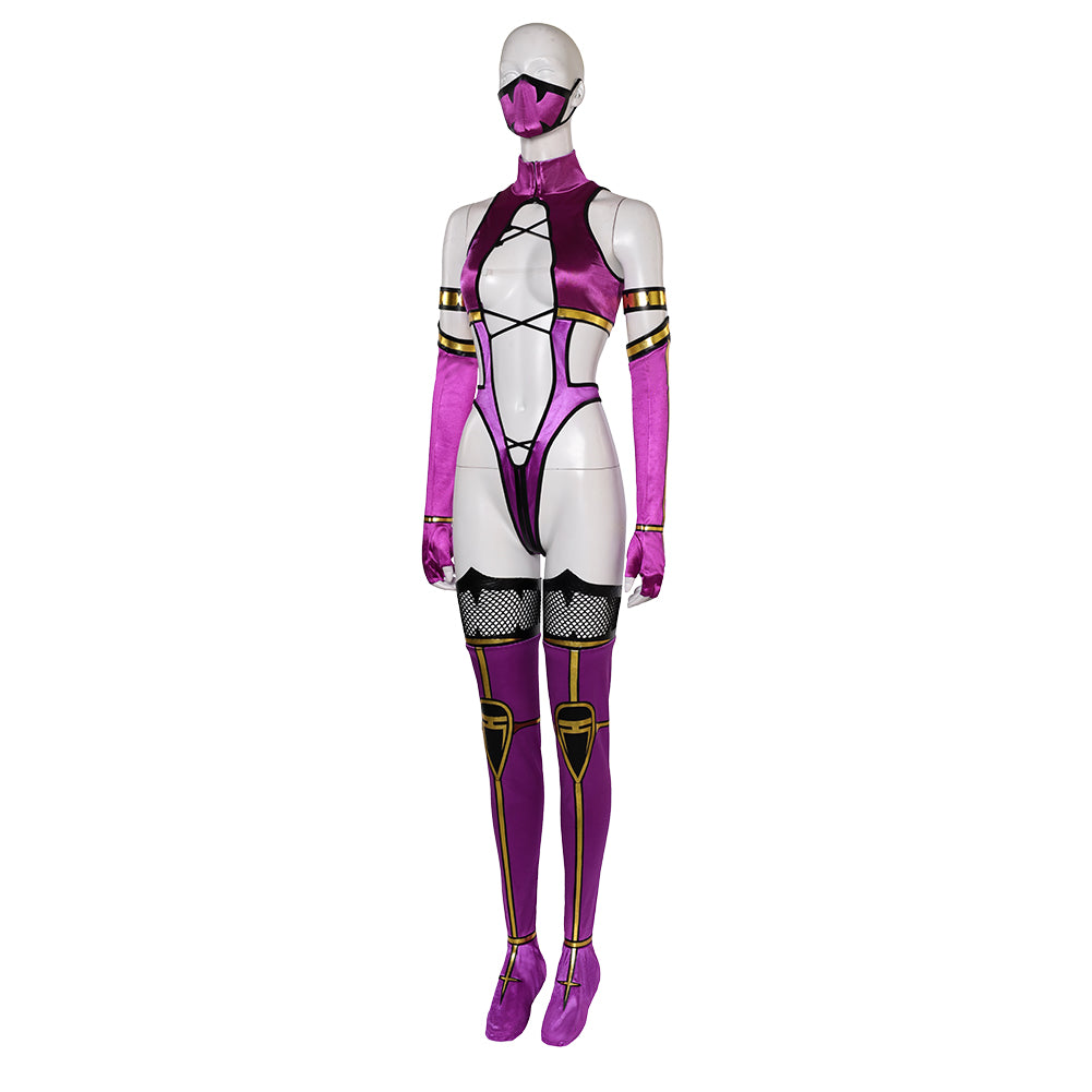 Mortal Kombat 9 Mileena Purple Sexy Outfits Cosplay Costume Halloween  Carnival Suit