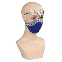 Game Mortal Kombat ​Kitana Blue ​Latex ​Mask Cosplay Helmet Masquerade Halloween Props