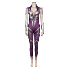 Game Mortal Kombat Sinedl Purple Jumpsuit Outfits Cosplay Costume Halloween Carnival Suit