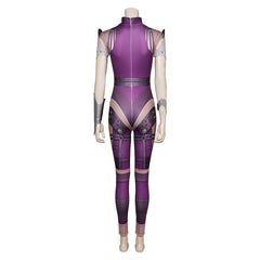 Game Mortal Kombat Sinedl Purple Jumpsuit Outfits Cosplay Costume Halloween Carnival Suit