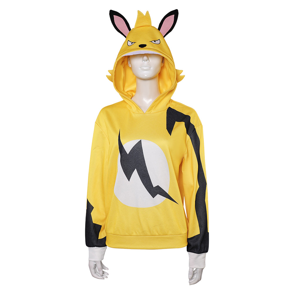 Game Palworld 2024 Grizzbolt Yellow Hoodie Outfits Cosplay Costume Halloween Carnival Suit-Coshduk