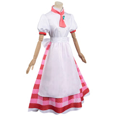 Game Princess Peach: Showtime! 2024 Princess Peach Pink Plaid Lolita Maid Dress Outfits Cosplay Costume