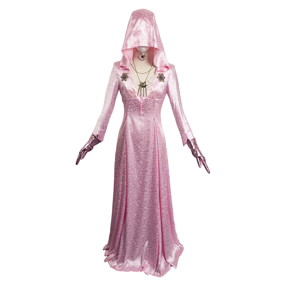 Game Resident Evil Moth Lady Barbie Pink Dress Outfits Cosplay Costume Halloween Carnival Suit-Coshduk