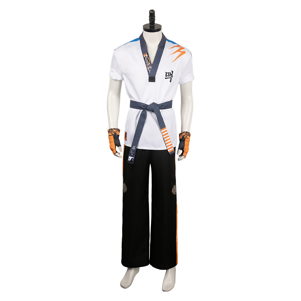 Game Tekken8 Hwoarang White Set Outfits Cosplay Costume Halloween Carnival Suit