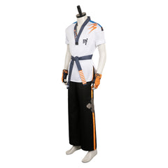 Game Tekken8 Hwoarang White Set Outfits Cosplay Costume Halloween Carnival Suit