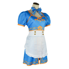 Game The Legend Of Zelda Zelad Dress Blue Maid Dress Outfits Cosplay Costume Suit