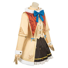 Game The Legend of Zelda：Tears of the Kingdom (2023) Zelda Yellow Christmas Dress Outfits ​Cosplay Costume Suit