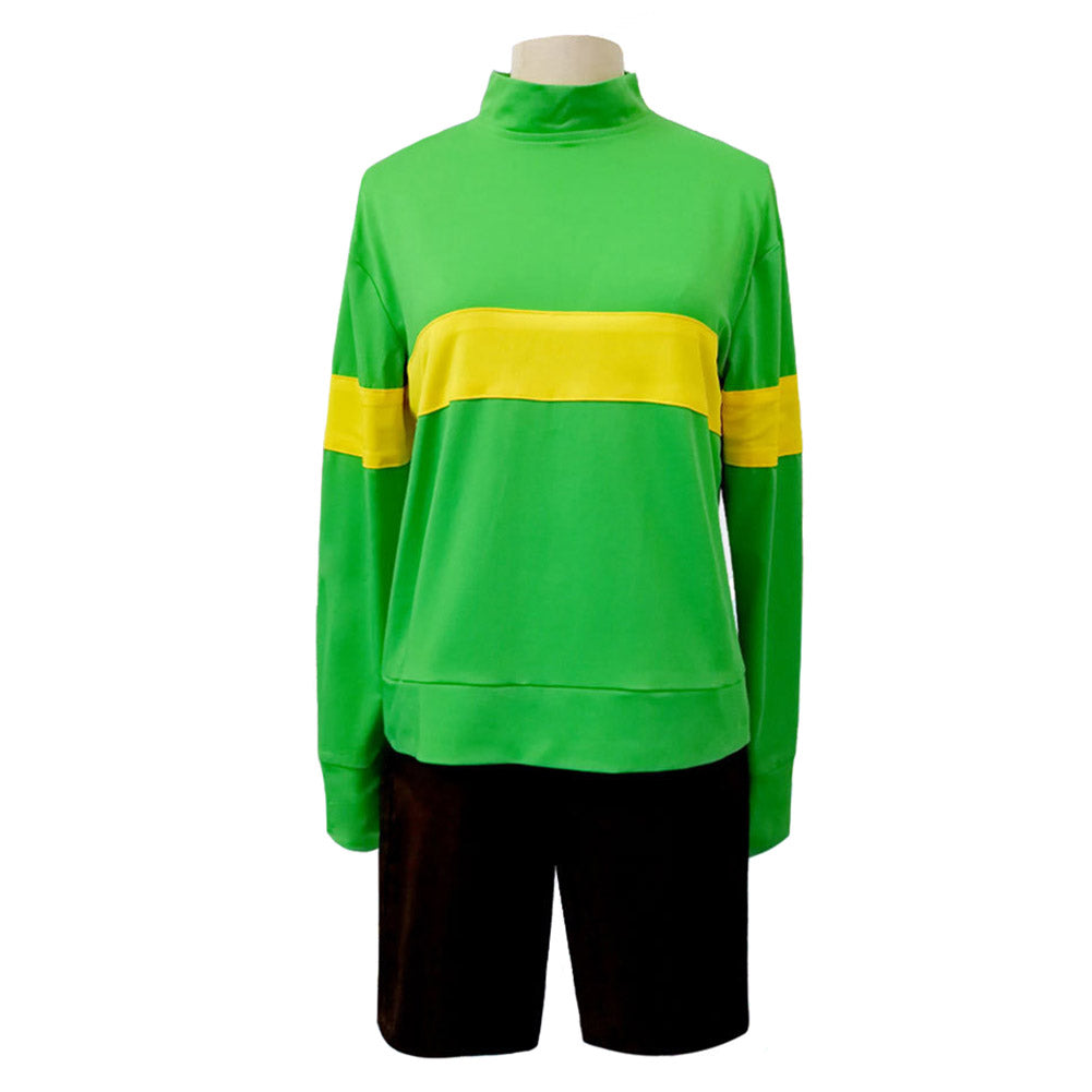 Game Undertale Chara Green And Black Set Outfits Cosplay Costume Suit