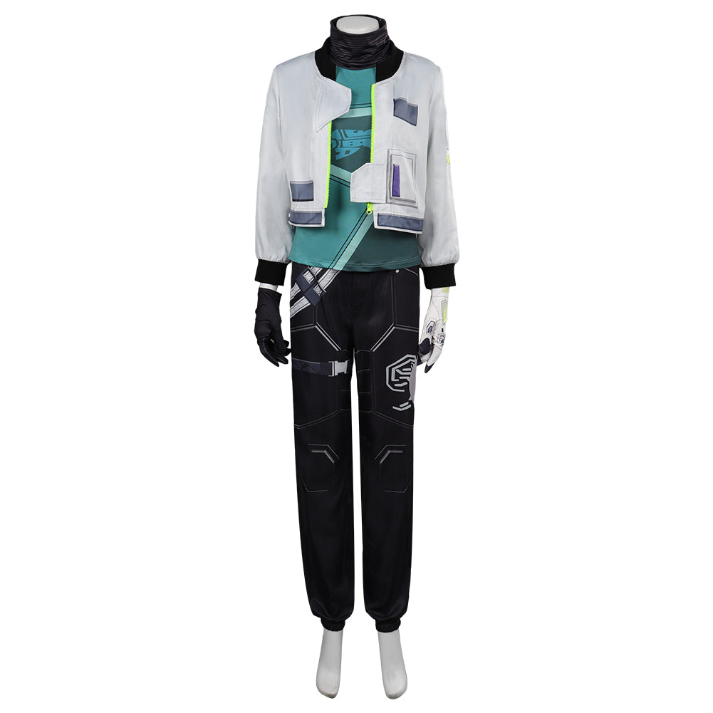 Game VALORANT Deadlock Suit White Outfits Cosplay Costume Halloween Carnival Suit