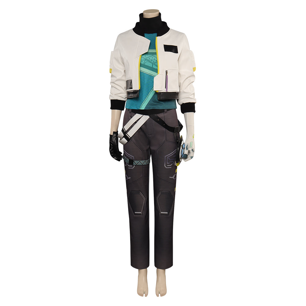 Game Valorant Deadlock White Coat Set Outfits Cosplay Costume Suit