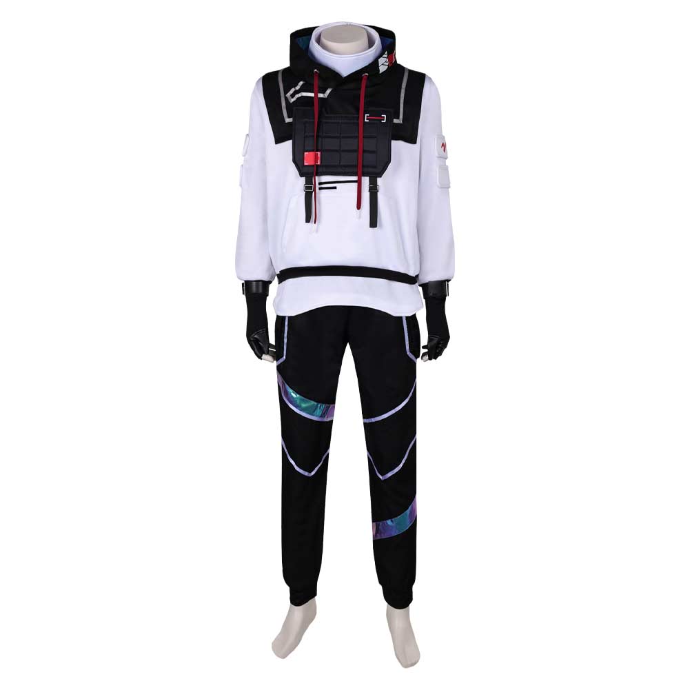 Game Valorant ISO White Hoodie Set Outfits Cosplay Costume Halloween Carnival Suit