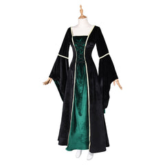 Green Medieval Clothing Gothic Formal Dress Outfits Cosplay Costume Halloween Carnival Suit