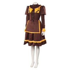 Halloween Party Brown Dress Subdue Maid​ Outfits Cosplay Costume Halloween Carnival Suit