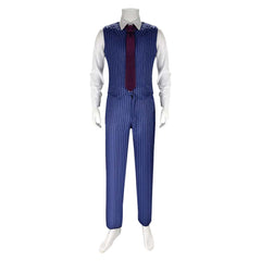 Horror Movie A Haunting In Venice 2023 Hercule Poirot Blue Set Outfits Cosplay Costume Halloween Carnival Suit