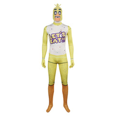 Horror Movie Five Nights at Freddy's Chica Yellow Jumpsuit Outfits Cosplay Costume Halloween Carnival Suit