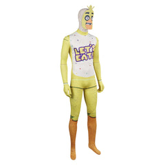 Horror Movie Five Nights at Freddy's Chica Yellow Jumpsuit Outfits Cosplay Costume Halloween Carnival Suit