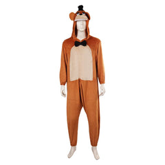 Horror Movie Five Nights At Freddy's Freddy Brown Jumpsuit Outfits Cosplay Costume Halloween Carnival Suit