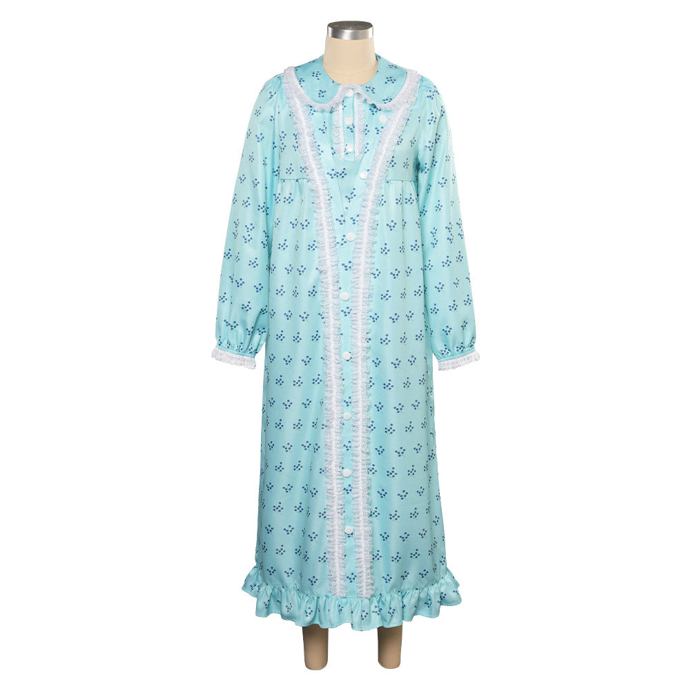 Horror Movie The Exorcist: Believer (2023) Exorcist Blue Dress Sleepwear Outfits Cosplay Costume Suit