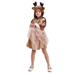 Kids Children Animals Elk Brown Christmas Dress Outfits Cosplay Costume Halloween Carnival Suit