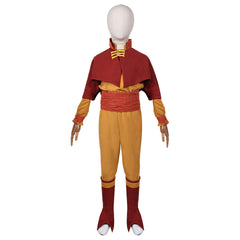 Kids Children Anime Avatar: The Last Airbender (2024) Aang Yellow Set Cosplay Costume Outfits Halloween Carnival Suit