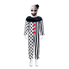 Kids Children Horror Movie Terrifier 2 Art the Clown Jumpsuit Set Outfits Cosplay Costume Halloween Carnival Suit