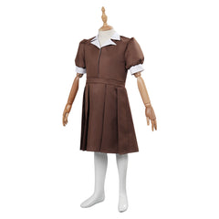 Kids Children Horror Movie The Nun 2 Brown Dress Outfits ​Cosplay Costume Halloween Carnival Suit 