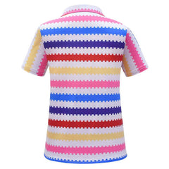 Kids Children Movie Barbie 2023 Allan Colorful Striped Shirt Outfits Cosplay Costume Halloween Carnival Suit