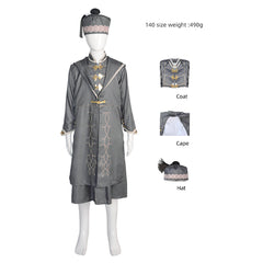 Kids Children Movie Harry Potter Dumbledore Gray Set Outfits Cosplay Costume Halloween Carnival Suit