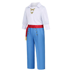Kids Children Movie The Little Mermaid Prince Eric White Set Outfits Cosplay Costume Halloween Carnival Suit