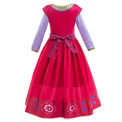 Kids Children Movie Wish 2023 - Dahlia Flower Red Dress Outfits Cosplay Costume Halloween Carnival Suit