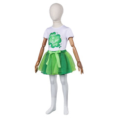 Kids Children St. Patrick's Day Green Dress Outfits Cosplay Costume Halloween Carnival Suit