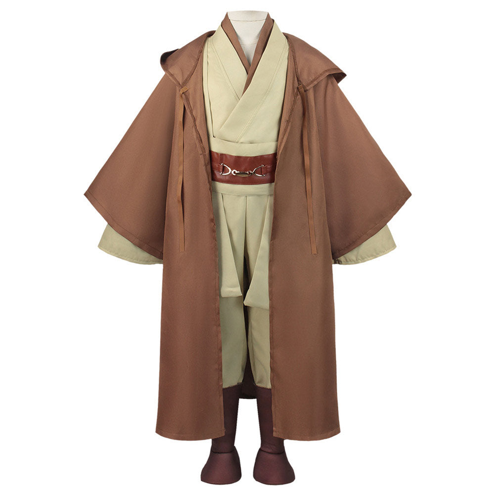 Kids Children Star Wars Jedi Brown Set Outfits Cosplay Costume Halloween Carnival Suit