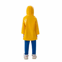 Kids Children TV Broke Girls Coraline Yellow Coat Outfits Cosplay Costume Halloween Carnival Suit