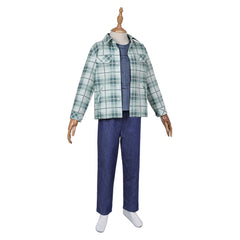 Kids Children TV Percy Jackson And The Olympians (2023) Percy Jackson Green Plaid Set Cosplay Costume