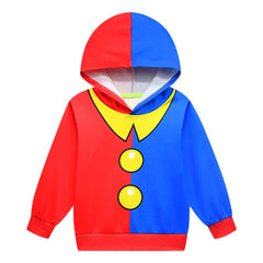 Kids Children TV The Amazing Digital Circus 2023 Pomni Red Hoodie Outfits Cosplay Costume Halloween Carnival Suit