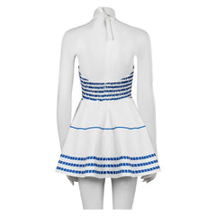 Kids Girls Movie Barbie 2023 Margot Robbie Barbie Blue Heart Skirt Dress Outfits Cosplay Costume Suit