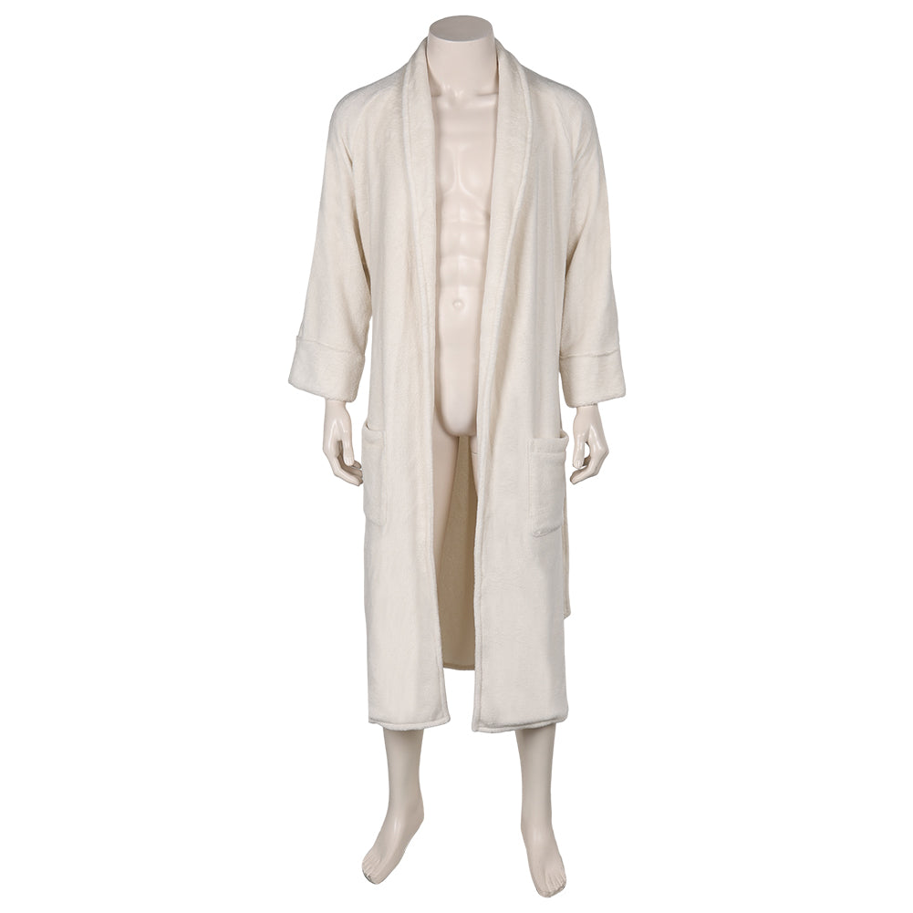 Movie Aquaman And The Lost Kingdom (2023) Arthur Curry White Bathrobe ​Outfits ​Cosplay Costume Halloween Carnival Suit