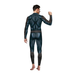 Movie Aquaman Arthur Curry Black Jumpsuit Outfits Cosplay Costume Halloween Carnival Suit