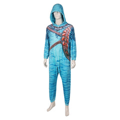 Movie Avatar: The Way of Water Jake Blue Jumpsuit Outfits Cosplay Costume Halloween Carnival Suit