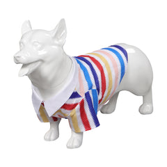 Movie Barbie 2023 Allan Dog Colorful Striped Shirt Pet Clothing Cosplay Costume Suit
