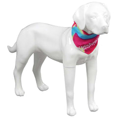 Movie Barbie 2023 Barbie Pink And Blue Printed Scarf Dogs Pet Outfits Cosplay Costume Suit