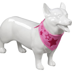 Movie Barbie 2023 Barbie Pink Printed Scarf Dogs Pet Outfits Cosplay Costume Suit