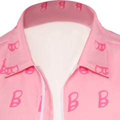 Movie Barbie 2023 Ken Pink Printed Jacket Coat Outfits Cosplay Costume Suit-Coshduk