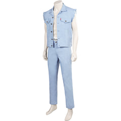 Movie Barbie ​Ken Blue Cowboy Vest Set Outfits Cosplay Costume Suit